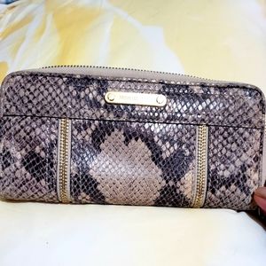 NWOT- MICHAEL KORS SNAKESKIN PYTHON WALLET/CLUTCH